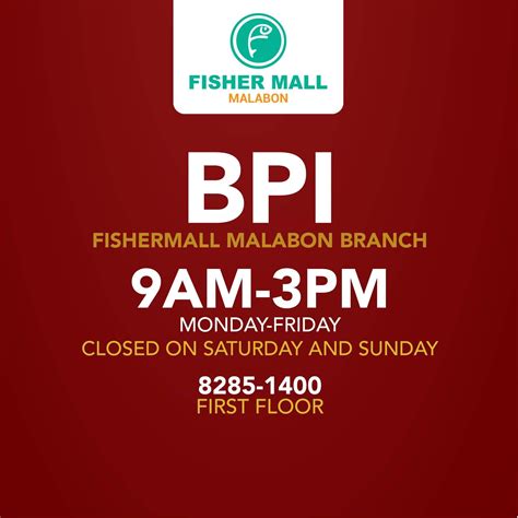 bpi fisher mall|Branch Contact Information .
